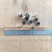 ราคา สกรูปลายสว่าน HSD แหวนยาง 5 8 6นิ้ว 16 150มิล ชุปรุ้ง นอตยึด สกรูยิงหลังคา กระเบื้อง ลอนคู่ แปเหล็ก สกรูหัวบล็อคยิงเหล็ก ส่งไว Z (11190852834)