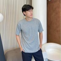 ราคา SAP C01 เสื้อยืดลายทาง เสื้อยืดคอกลมOVERSIZE เสื้อแขนสั้นผ้าแมงโก้ (19924710972)