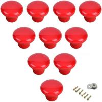 ราคา OKDEALS 10pcs เซรามิกส์ ลูกบิดตู้เก็บของ สีแดงเเดง ลูกบิดลิ้นชักลิ้นชัก สง่างามเรียบหรู ที่จับประตูมือ ตู้และห้องนอน (21117417332)