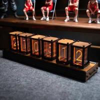ราคา หรูหรา Nixie บริษัทโกลว์หลอดนาฬิกาไม้ DIY นาฬิกาตั้งโต๊ะสร้างสรรค์อิเล็กทรอนิกส์นาฬิกาตั้งโต๊ะ RGB เงียบนาฬิกาดิจิตอลตกแต่งของขวัญ (20429971578)