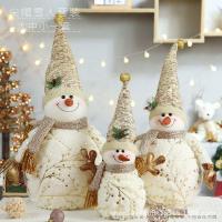 ราคา GGMM ตุ๊กตาตุ๊กตามนุษย์หิมะคริสต์มาสตุ๊กตาผ้ากำมะหยี่ตุ๊กตาหิมะตกแต่งโต๊ะหน้าต่างตุ๊กตาเหมยเฉินตกแต่งคริสต์มาส (20838798748)