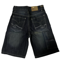 ราคา MEDIA JEANS กางเกงยีนส์ ขาสั้น ผ้าไม่ยืด เด็กโต ปักลายเส้น SN 2113 (17449049026)