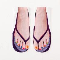 ราคา Sabai sabai ถุงเท้าลําลอง พิมพ์ลายเรือ 3 มิติ 3D Flip Flops พิมพ์หมูสามชั้น tiktok (16601231346)