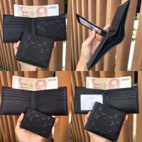 ราคา กระเป๋าสตางค์ชาย COACH Double BILLFOLD WALLET IN SIGNATURE CANVAS แบบมีไส้และแบบไม่มีไส้ (19421785015)