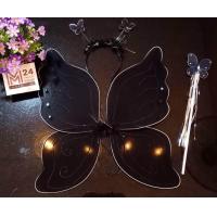 ราคา เซ็ต 3 ชิ้น เด็ก 3 6 ปี ปีกผีเสื้อ 36x46 c m ที่คาดผม คฑานางฟ้า ปีกนางฟ้า ปีกเทวดา ปีกผ้าใยบัว ผ้าใยบัว เทวดา นางฟ้า แฟนซี fancy angle wing m24 (16134246854)