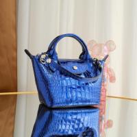 ราคา LC Longchamp crocodile pattern cowhide mini handbag (16553414925)