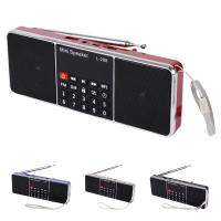 ราคา Mini Portable Rechargeable Stereo L 288 FM Radio Speaker LCD Screen Support TF Card USB Disk MP3 Music Player Loudspeaker Blue (18039909399)