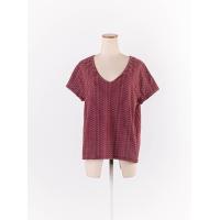 ราคา Zara เสื้อยืดคอวีแขนยาวสีแดงคอวี พิมพ์ลายทาง ป้ายแบรนด์ระบุไซส์ EUR M Preloved (20613893788)