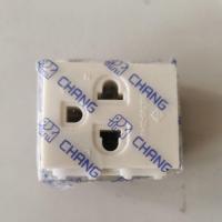 ราคา สวิตช์ ปลั๊ก ปลั๊กกราวด์คู่ ตราช้าง CHANG รุ่นขันน๊อต และ รุ่นเสียบสาย (20126082124)