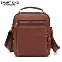 ราคา สมาร์ทKingผู้ชายกระเป๋าคาดอกหนังแท้กระเป๋าผู้ชายCrazy HorseหนังMessengerกระเป๋าสะพายไหล่กระเป๋าถือสำหรับผู้ชายกระเป๋าคาดกระเป๋า (5825976873)
