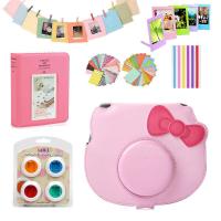 ราคา For Fujifilm Instax Mini HELLO KITTY Instant Film Camera Pink PU Leather Bag Case Cover Skin Album 10Pcs Accessories Set (11348716988)