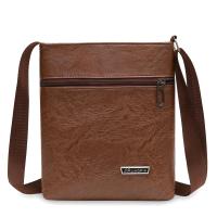 ราคา กระเป๋าสะพายหนังผู้ชายกระเป๋าสะพายข้างแฟชั่น กระเป๋าสะพายพาดลำตัวหนังPU (20516490396)