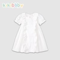 ราคา 110 150 เดรสสีฟ้า เดรสสีขาวออกงาน สำหรับเด็กผู้หญิง ทรงหลวม แฟชั่นเกาหลี Flora dress KP0144 (20319397804)