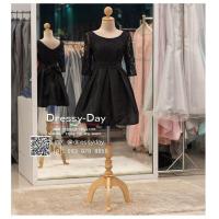 ราคา ชุดราตรีออกงาน ชุดราตรีสวยหรู ชุดราตรีสั้นชุดแซก ชุดราตรี แขนยาวเรียบหรูเหมาะใส่ออกงานกลางคืน งานคอกเทล AN764 ดำ (16906884723)