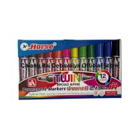 ราคา Horse ปากกาเคมี ตราม้า 2 หัว 12 สี (13064978365)