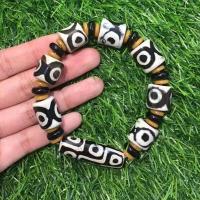 ราคา ทิเบตเก้าตาสวรรค์สร้อยข้อมือลูกปัดดวงตาสวรรค์ลูกปัดพระพุทธเจ้าดำมืดอาเกตสร้อยข้อมือกระบอกลูกปืนสไตล์วินเทจ (20242120606)