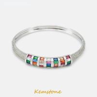 ราคา Kemstone แฟชั่นใหม่ที่มีสีสันคริสตัลเงาเพทายกำไลข้อมือสำหรับผู้หญิงเครื่องประดับชุบทองเงินสร้อยข้อมือของขวัญ (11556754895)