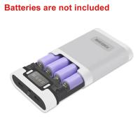 ราคา 4 18650แบตเตอรี่แบบพกพาแบตสำรองไม่มีแบตเตอรี่5V Dual USB Output แบตสำรอง Charger เปลือกแบตเตอรี่กล่อง (21170250609)