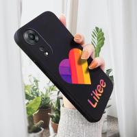 ราคา เคสโทรศัพท์สำหรับ OPPO A78 5G A57 2022 A77S OPPO เคสโทรศัพท์ลายการ์ตูนสายรุ้งประกบประกบรักเคสโทรศัพท์ปลอกซิลิโคนของเหลวสี่เหลี่ยมดั้งเดิมสีรุ้งประกบกันลายการ์ตูนหัวใจเคสป้องกันทนแรงกระแทกกล้อง (208337