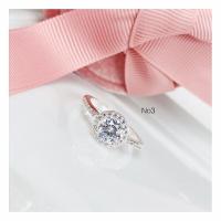 ราคา iam silver925แหวนเงินแท้ชุบทองคำขาว เซต1 (17698295426)