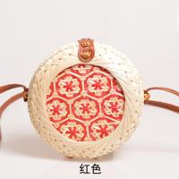 ราคา Aliexpress กระเป๋าหวายไม้ไผ่สานแฮนด์เมดทรงกลมลายดอกไม้20 8Pu หัวเข็มขัดหนังพิเศษ (17733619421)