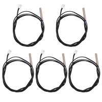 ราคา 5pcs 1 Meter Waterproof Temperature Sensor Probe Stainless Steel 10k 3950 NTC Thermistor Probe Digital Temperature Transimitter Extension CableCPU Temperature Sensorblack silver (18994722087)