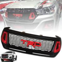 ราคา กระจังหน้า หน้ากระจัง โลโก้ TRD สีแดง ไม่มีไฟ รุ่น โตโยต้า รีโว่ ร็อคโค่ TOYOTA REVO ROCCO ปี 2018 2019 สีดำด้าน 1 ชิ้น (3168948111)