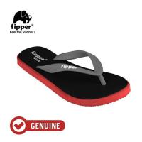 ราคา Wide Fipper Uni Black Red Gray Flip Flops (16555744878)