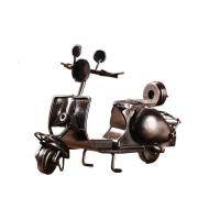 ราคา DISFUNNY ทองแดงโบราณ โมเดลรถมอเตอร์ไซด์ เงินสีเงิน งานทำมือ แบบจำลองรถจักรยานยนต์ขนาดเล็ก ศิลปะประติมากรรม เหล็กที่ประณีต เสามอเตอร์ไซด์ (19857911612)