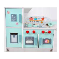 ราคา Spot parcel post Wooden Simulation Mini Refrigerator Kitchen Gas Cooker Toy Play House MD Kitchen Cooking Set for Boys and Girls (19303434558)