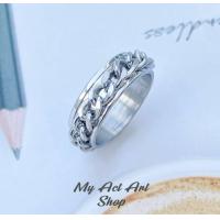 ราคา แหวนโซ่ ไทเทเนียม แฟชั่นผู้ชาย เครื่องประดับ แหวน เเหวน เท่ๆ ของขวัญ เครื่องประดับ (17499988948)