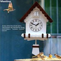 ราคา Cuckoo Hourly Clock Wall Clock Silent Pendulum Clock Living Room Children Creative Cartoon Clock Nordic Bird Cute Cuckoo Clocks Family Gifts H53cm W30cm (3041264662)