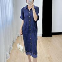 ราคา Issey Miyake 2023 ชุดเดรสมิยาเกะสำหรับผู้หญิงชุดเดรสยาวคาร์ดิแกนลดอายุสไตล์พร็อพสไตล์พร็อพแบบยาวปานกลางแบบใหม่ฤดูร้อนสำหรับผู้หญิงเดรสยาว (19877159331)