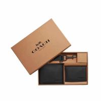 ราคา Coach outlet ของเเท้ กระเป๋าสตางค์ผู้ชาย มีกล่อง COACH BOXED 3 IN 1 WALLET GIFT SET (19776123466)