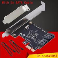ราคา NEW Chi a Mining SATA PCI E Adapter 2 Port SATA 3 0 to PCIe X1 Expansion Adapter Card SATA 3 PCI e PCI Express Converter ASM1061 (19365176672)