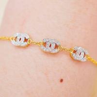 ราคา พร้อมส่ง สร้อยข้อมือ CC เพชรแท้ ทองคำแท้18K ทอง75 0 เพชรแท้น้ำ100 เบลเยี่ยมคัต 18KAB5 (20747387525)