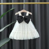 ราคา ชุดเดรสเจ้าหญิงเด็กผู้หญิงสำหรับเด็กฤดูร้อนใหม่สีดำและผ้าโปร่งสีขาวปักเลื่อมโบว์เดรสผ้าฝ้ายเด็กหญิงทารกลายดอกไม้เล็กๆสไตล์เรียบง่ายชายหาดปาร์ตี้เสื้อผ้าเด็กๆ 0 3ปี (17623687588)