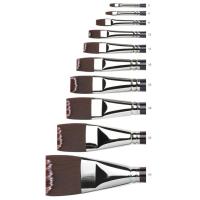 ราคา Winsor newton galeria long handle short flat bright acrylic brush I พู่กันสีอะคริลิกปลายสั้นแบนด้ามยาว (19151581676)