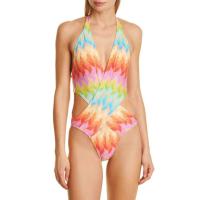 ราคา 2023 New Summer Bikini Rainbow One piece Swimsuit Womens Beach Suit Skirt Swimwear Cover Up Surf Wear Beachwear (19948467237)