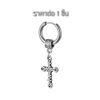 ราคา จิวหูสแตนเลส แบบห่วง จี้กางเขน JE023 (18948513916)