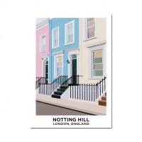 ราคา Notting Hill สถาปัตยกรรมโปสเตอร์ลอนดอน enterre Cas ภาพประกอบผ้าใบโปสเตอร์ตกแต่งบ้านพิมพ์ (14573488295)
