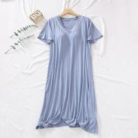 ราคา Uniqlo High quality new Buy 1 get 1 free Womens nightdress summer pajamas womens summer short sleeved chest pad loose version home service suit original (19808553408)