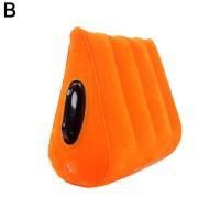 ราคา Foldable PVC Flocking Inflatable Wedge Love Pillow Sitting Cushion Labor saving Sofa Triangle Inflatable Furniture Bed Master S7E8 (19613954011)