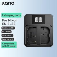ราคา LLANO Nikon ที่ชาร์จกล้อง EN EL3E LED USB ช่องคู่ดิจิตอลสำหรับ D50 D70D80 D90 D100 D200 D300 D300S D700 D3000 D5000 D7000 (21142206124)