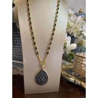 ราคา ชุดสร้อยคอพลอยไพลินพร้อมจี้พลอยล้วนหยดน้ำไพลิน สวยยกชุด สร้อยคอพลอยยาว24 นิ้ว (21308189445)