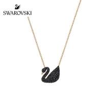 ราคา Swarovski ICONIC SWAN necklace fashion black SWAN crystal necklace female clavicle chain choker necklace 5347329 (9685463575)