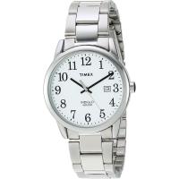 ราคา Timex Mens Easy Reader Date Stainless Steel Bracelet 38mm Watch Silver Tone White (10874718523)