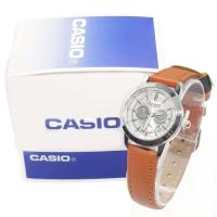 ราคา กล่อง คู่มือ casio สายหนัง กันน้ำ สีน้ำตาล นาฬิกาข้อมือผู้หญิงและผู้ชาย นาฬิกาคาสิโอ้ ควอตซ์หญิง นาฬิกาcasio RC611 2 (12364234991)