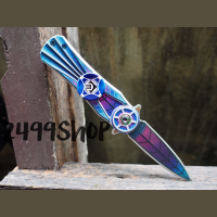 ราคา มีดพับ มีดพก สปินเนอร์ CHONGMING Spinner รุ่น CM 76 ลายใบไม้สีรุ้ง ใบมีดยาว 2 5 นิ้ว ด้ามจับ Stainless Steel ระบบล็อค Liner Lock มีดพกพา มีดพับ มีดเดินป่า มีดทำครัว มีดหมอ มีดพร้า มีดพกพา มีดพับ มีดเด