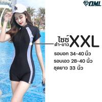 ราคา OML WN8 ชุดว่ายน้ำสีทูโทน ดีไซน์สปอร์ต ซิปกลางแข็งแรง เสริมฟองน้ำ ชุดว่ายน้ำสีดำ ชุดว่ายน้ำผู้หญิง ชุดว่ายน้ำวันพีช (16349586926)